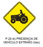 Presencia de vehículo extraño (tractor)