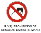 Prohibición de circular (carro de mano)