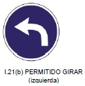 Permitido girar (izquierda)
