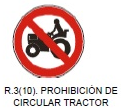 Prohibición de circular (tractor)