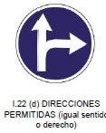 Direcciones permitidas (igual sentido o derecho)