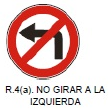 No girar a la izquierda
