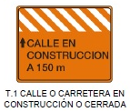 Calle o carretera en construcción o cerrada