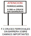 Cruces ferroviales sin barrera sobre caminos importantes