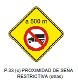 Proximidad de señal restrictiva (otras)