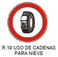 Uso de cadenas para nieve
