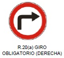 Giro obligatorio (derecha)