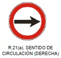 Sentido de circulación (derecha)