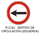 Sentido de circulación (izquierda)