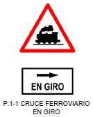 Cruce ferroviario en giro