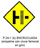 Encrucijada (empalme con cruce ferroviario en giro)