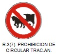 Prohibición de circular (tracción animal)